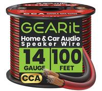 GearIT Pro Series Cavo per altoparlanti stereo CCA serie 14 gauge (2 x 2,5 mm²) (30,4 metri100 piedinero rosso) per altoparlanti audio CCA Hifi ottimo uso per sistemi audio e audio surround home