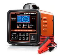 GEARLASSO Caricabatterie per auto da 12 V 24 V, resistente, manutenzione automatica della batteria 0-15 A, caricabatterie intelligente con spegnimento automatico, riparazione, modalità invernale, per