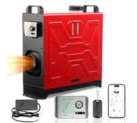 GEARLASSO Riscaldatore diesel da 8 KW, 12 V/24 V, con app e telecomando, scaldabagno tutto in uno con silenziatore per auto, camper, barche, camion, auto con display LCD