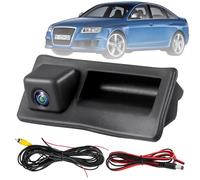 GEARLEADER Telecamera posteriore HD 720p, telecamera posteriore per retromarcia adatta per Audi A4L, A5, A3, Q3, Q5, RS6, adatta per VW Passat Tiguan Jetta Sharan Touareg Lavida Skoda