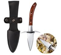 Gearmax 1 Pezzi Coltelli da Ostriche,Apri Ostriche,Oyster Opener con Paramano, Adatto alla Maniglia di Legno in Acciaio Inossidabile,per Molluschi,Frutti di Mare