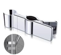 GEARMAX 1 Pezzi Supporto per Doccia Regolabile 45°,Supporto per Soffione Doccia Staffa per Doccia Universale Staffa Supporto Doccia Upporto Doccia Saliscendi,Senza Foratura per Bagno, Metallo Cromato