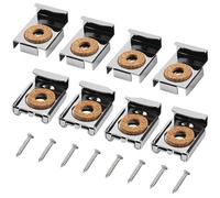 Gearmax 8 Pezzi Clip Specchio a Molla,Supporto per Specchio Gancio Specchio Appendi Specchio Clip Glass Wall Hanging Fixing Kit Hardware con 8 Viti e 8 Tasselli per Specchio a Muro e Immagini