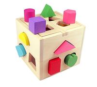 GEARMAX Intelligenza Sorter Legno Tredici Fori Intelligenza Building Blocks Set Blocchi Tridimensionali Giocattoli per i Bambini Educazione Precoce Giocattolo