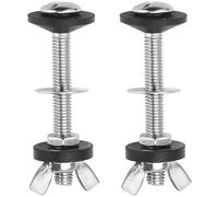 Gearmax Kit di Bulloni per Cisterna,2 Pezzi Bulloni per Serbatoio del WC con Doppie Guarnizioni Bulloni per WC e Guarnizioni Kit di Bulloni per Cisterna Fissaggio per WC e Bidet