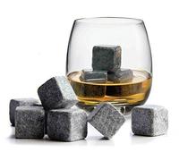 Gearmax® Set Di 9 Pietre Whisky Chilling Rocks 100% Pure Soapstone, Cubetti Rinfrescanti Per Whisky, Con Di Velluto Nero In Carrying Pouch