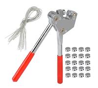 Gearmax Set di Tenute per Sigilli di Sicurezza,Guarnizioni per Pinze per Diametro di Piombo 10mm con Manico Rivestito in Plastica Rossa