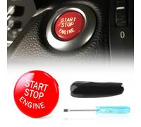 GEARMONSTER Start Stop, pulsante di avviamento, per auto, per E90 E91 E92 E93 E60 X1 E84 X3 E83 X5 E70 X6 E71 (rosso)