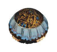 Gears Clock Bronze Century Print Large Shower Caps, cuffia elastica per capelli, doppio strato impermeabile, cappello per capelli da bagno, per donne e uomini