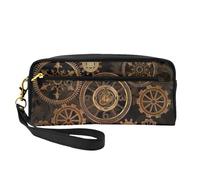 Gears Clock Bronze Century Print Pencil Case Makeup Bag per accessori cosmetici cancelleria articoli da toeletta compagno di viaggio