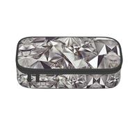 Gears Clock Bronze Century Print Pencil Case - Organizer multiuso per penne, materiale scolastico, cancelleria, trucco e uso ufficio, Glitter astratto diamante cristallo modello, Taglia unica, Zaino