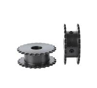 gears, Pignone di trasmissione a doppia fila compatibile con catena duplex 04C-2 (opzioni 15/20/30 denti),For machine tools(14mm,25 Teeth)