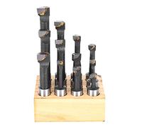 Gearwell Boring Cutter Set, 12Pcs F1 Type 5 8in Shank Boring Bar Boring Tool Kit HSS Inserts for CNC Lathe Milling Internal Hole Machining