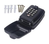 Gearwell Key Lock Box, Waterproof Wall Mounted Key Safe 12-Digit Combination Key Storage Case with Code Lock for Outdoor House Airbnb Black
