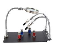 Gearwell Supporto per PCB, Morsetto per circuito magnetico con lente d'ingrandimento 3X per strumento di riparazione della scheda madre rilavorazione di saldatura