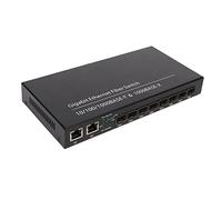 Gearwell Switch Gigabit Ethernet in Fibra, Switch Gigabit a 8 Porte, Switch Gigabit Ethernet a 2 Porte ottiche e 8 Porte elettriche, Hub di Rete Domestica