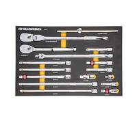 GearWrench 16 pezzi 1/2" 90T cricchetto & Drive Tool Set con vassoio in schiuma EVA - 86522