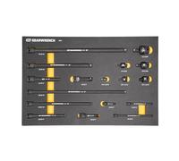 GEARWRENCH 17 pezzi 1/4", 3/8", 1/2" Impact Drive Tool Set di accessori con vassoio in schiuma EVA - 86524