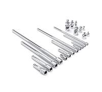 GearWrench 20 pezzi 1/4", 3/8", 1/2" Prolunga per unità, giunto universale e set di adattatori - 81315A-07