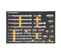 GEARWRENCH 29 pezzi 1/4", 3/8", 1/2" Drive Chrome Tool Accessories Set con vassoio in schiuma EVA - 86523