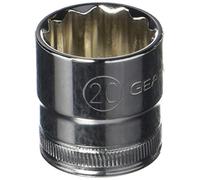 Gearwrench 80596 3/8" Drive 12 Point standard Metric socket 20 mm, nero