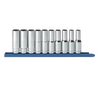 GearWrench 80712 1/2 pollici / 12,7 mm Set di Bussole Metriche Profonde a 12 Punti, 10 Pezzi