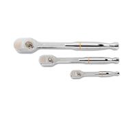 Gearwrench 81206XP Set di 3 chiavi a cricchetto 120XP con attacco da 0,6, 0,9 e 1,27 cm completamente lucidate