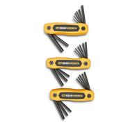 GearWrench 83512 Set di Chiavi Esagonali SAE/Metriche/Torx Pieghevoli da 25 pezzi