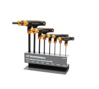 GearWrench 83520 Set di Chiavi Esagonali con Maniglia a T con Estremità Sferica Metrica, 8 Pezzi