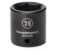 Gearwrench 84539 N 1/5,1 cm Drive 6 Point standard Impact Metric socket 28 mm, nero