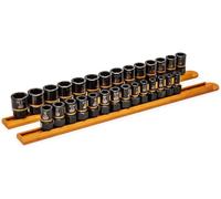 GearWrench 84784 1/4, 3/8 Pollici Set di Bussole per Estrazione a Impatto Drive Bolt Biter, 28 pezzi