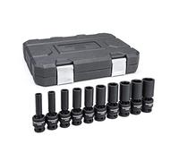 Gearwrench 84943 N 10 PC. 1/5,1 cm Drive 6 Point Deep Universal Impact socket set SAE, nero