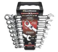 Gearwrench 85798 8 Piece XL Locking flex-head Ratcheting combination wrench set SAE