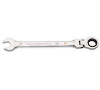 GearWrench Chiave combinata a cricchetto con testa flessibile a 12 punti, 17 mm, 4 gradi, 86717