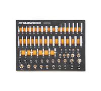 GEARWRENCH Drive Master SAE - Set di 68 chiavi a bussola da 1/4" in vassoio di stoccaggio in schiuma, GWMSSKT14SAE
