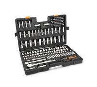 GEARWRENCH GW90MCBMTS - Set di utensili manuali meccanici da 1/4", 3/8" e 1/2", 90 denti, SAE e sistema metrico, 185 pezzi
