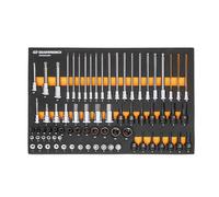 GEARWRENCH GWMSBSKCBMM - Set di chiavi a bussola metriche da 1/4", 3/8", 1/2", 74 pezzi