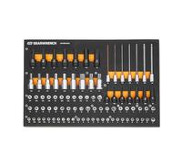 GEARWRENCH GWMSBSKCBSAE - Set di 88 chiavi a bussola SAE da 1/4", 3/8", 1/2" in vassoio di stoccaggio in schiuma