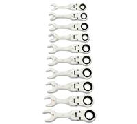 GEARWRENCH Set di 10 chiavi combinate a cricchetto a 90 denti, 12 punti, 10 mm, 10 mm, 86870