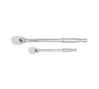 GEARWRENCH Set di 2 cricchetti a goccia con manico lungo da 1/4" e 3/8", 90 denti, 81268T