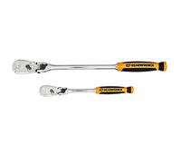 GEARWRENCH Set di 2 cricchetti a goccia con testa flessibile a 90 denti da 1/4 "e 3/8" a 90 denti - 81275T