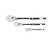 GEARWRENCH Set di 3 cricchetti a goccia da 1/4", 3/8" e 1/2", 84 denti, lucidati a goccia