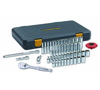 GearWrench Set di attrezzi meccanici standard e profondi, SAE/Metric 80300P, 51 pezzi da 1/4", 6 Pt