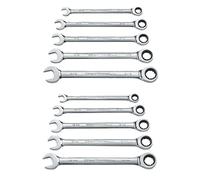 GearWrench Set di chiavi combinate a cricchetto SAE/metriche, 10 pezzi, 12 punti, 9418