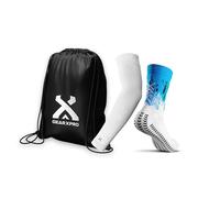 GEARXPro - Box Regalo - Calze Padel, Arm Sleeve Compression e Sacca - Set per Padel o Tennis, Calza + Manicotto Braccio - Protezione Muscolare - Piede Stabile e Protetto - Idea regalo per Natale