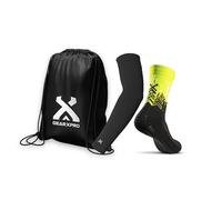 GEARXPro - Box Regalo - Calze Padel, Arm Sleeve Compression e Sacca - Set per Padel o Tennis, Calza + Manicotto Braccio - Protezione Muscolare - Piede Stabile e Protetto - Idea regalo per Natale