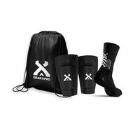 GEARXPro - Box Regalo - SOXPro Ultra Light, Shin Pad Sleeve e Sacca - Set per Calcio, Calze + Parastinchi Imbottito - Tecnologia GRIP:IN, Idea regalo per Natale