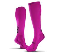 GEARXPro - Calza a Compressione - Doppio Grip - Migliora il Flusso Sanguigno - Stabilità, Controllo e Traspirabilità, Calze Calcio e Running (IT, Testo, M, Regular, Regular, M-, Fluo Fuchsia)