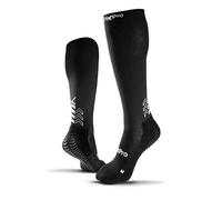 GEARXPro - Calza a Compressione - Doppio Grip - Migliora il Flusso Sanguigno - Stabilità, Controllo e Traspirabilità, Calze Calcio e Running (IT, Testo, L, Regular, Regular, L-, Nero)