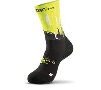 GEARXPro - Calze Padel Professionali - Massima Stabilità e Aumento Performance - Riduzione Distorsioni - Protezione Tallone Comfort (IT, Testo, S, Regular, Regular, Black Fluo Yellow)